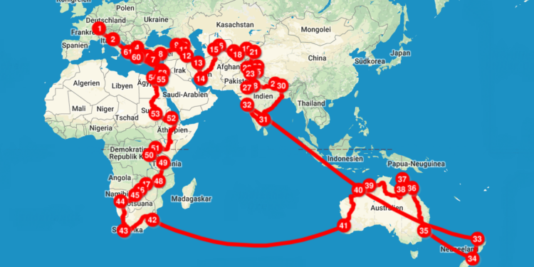how to plan a round the world trip