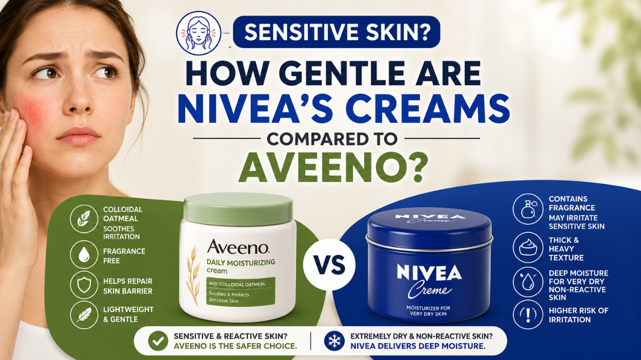 I Have Sensitive Skin. How Gentle Are Nivea's Creams Compared to Aveeno?